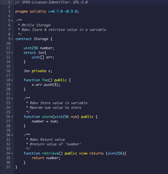 Smart contract example
